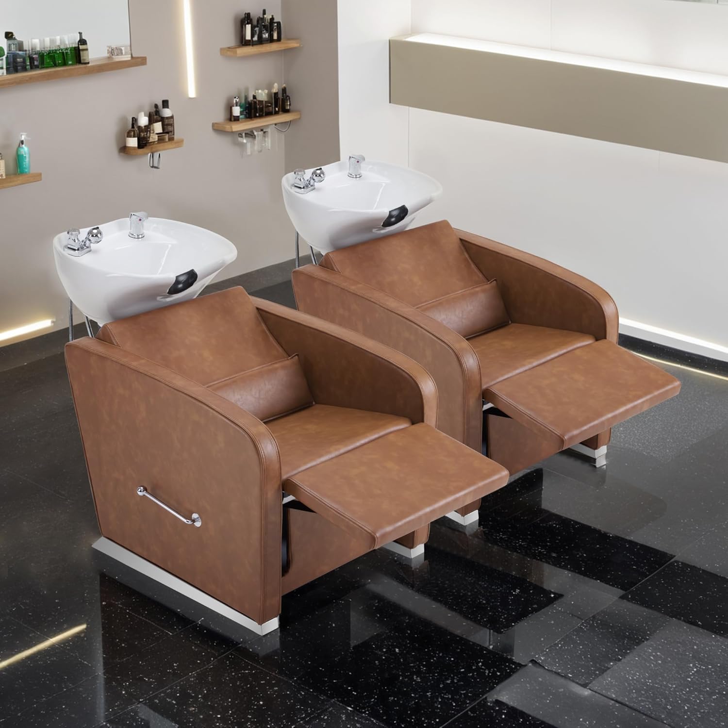 BarberPub Backwash Shampoo Station Chair